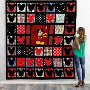 Mickey Mouse Checker Quilt Blanket  Quilt